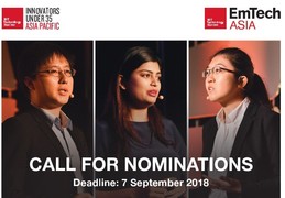 Call for Nominations - Innovators Under 35 Asia Pacific 2019 Regional Competition