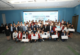 Three winning teams from HKU awarded seed funding under the Cyberport University Partnership Programme (CUPP) to make their entrepreneurial dreams come true