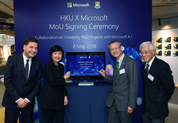 HKU and Microsoft Hong Kong join hands to embrace Artificial Intelligence in multi-disciplinary research